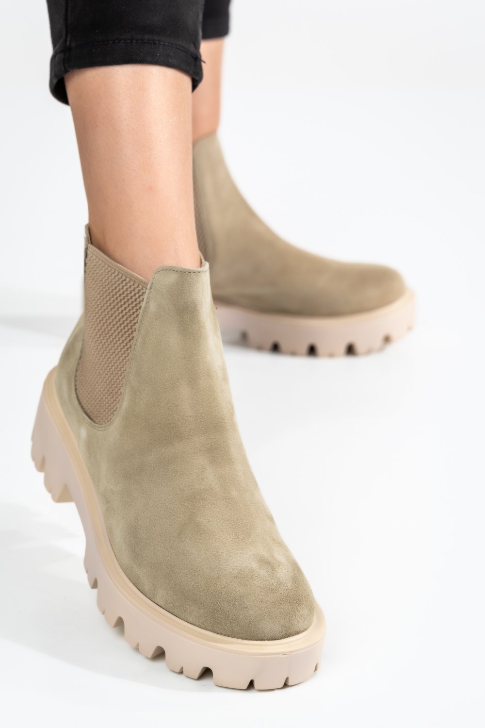 GHETE BEJ PIELE NATURALA INTOARSA RS7717