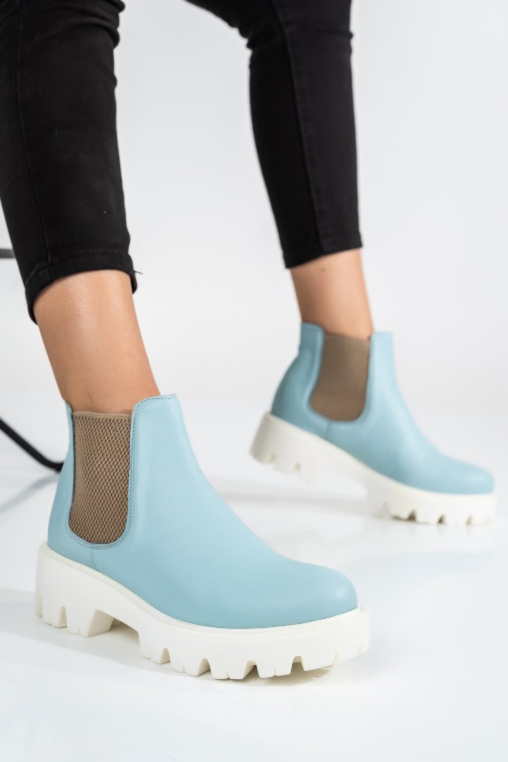 GHETE BLEU PIELE NATURALA RS7717