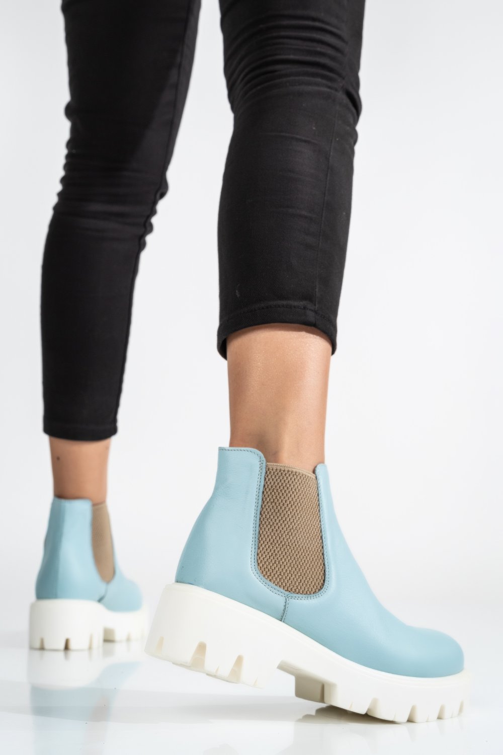 GHETE BLEU PIELE NATURALA RS7717