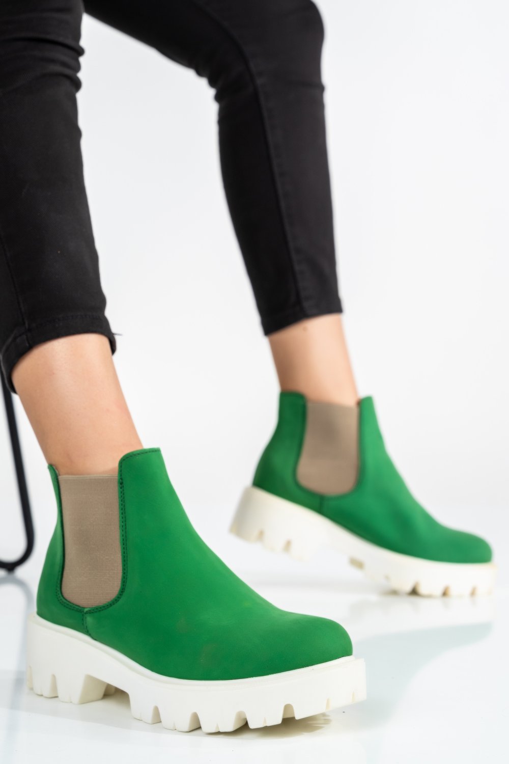 GHETE VERZI PIELE NATURALA RS7717