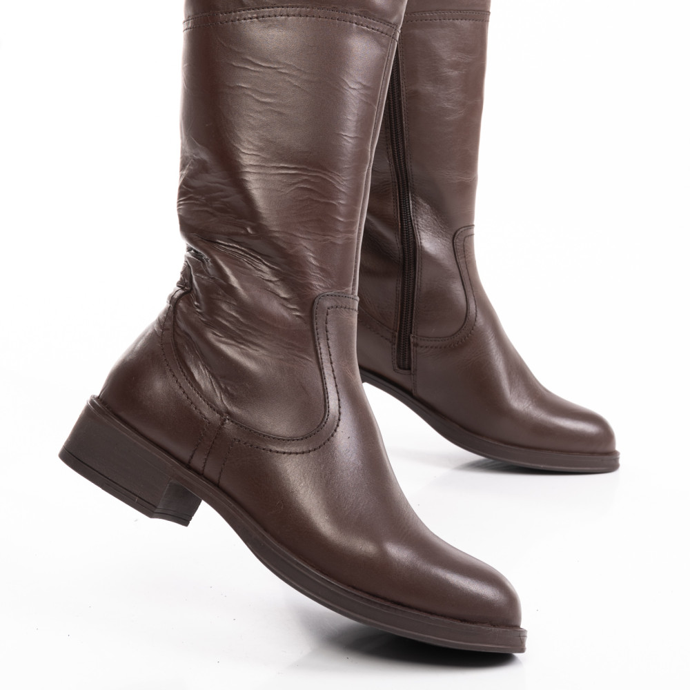CIZME MARO INCHIS PIELE NATURALA 7S77835