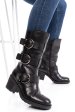 Cizme dama piele naturala olive 4s77082