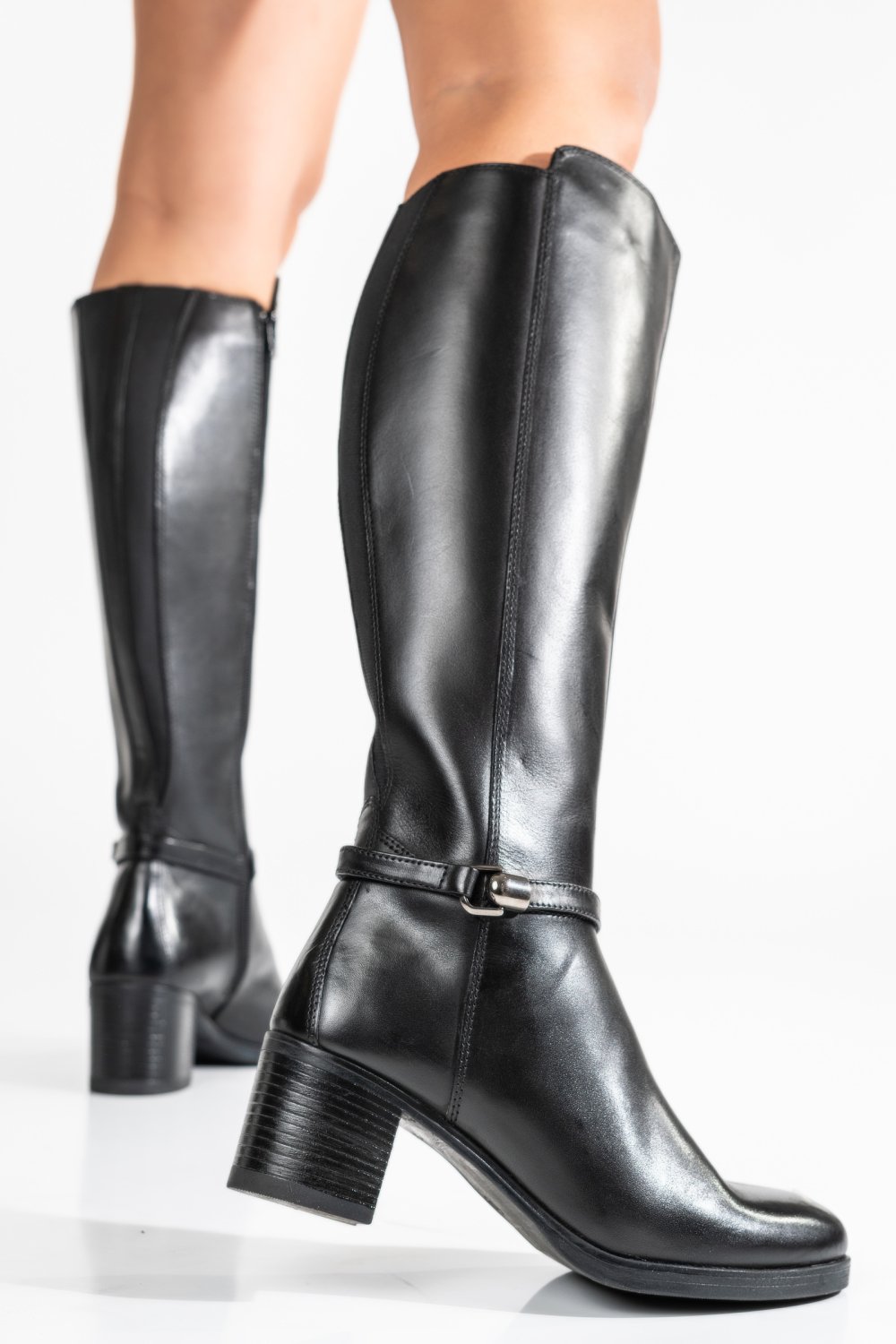 CIZME FEMEI PIELE NATURALA NEGRE WS77B70H09