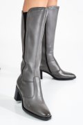 CIZME GRI PIELE NATURALA 6S77992