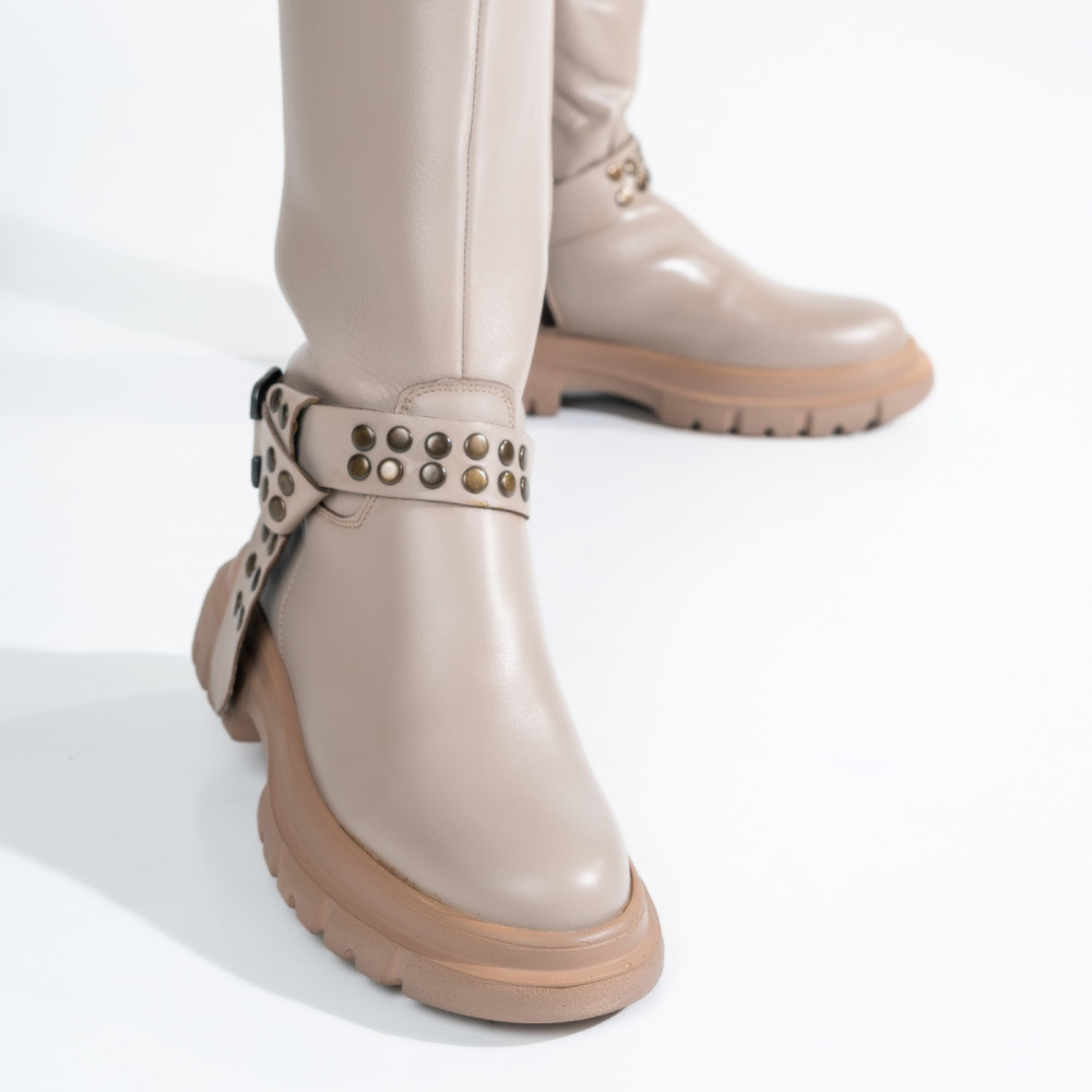 CIZME DAMA PIELE NATURALA BEJ 222870NP