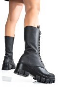 GHETE NEGRE PIELE NATURALA 195L