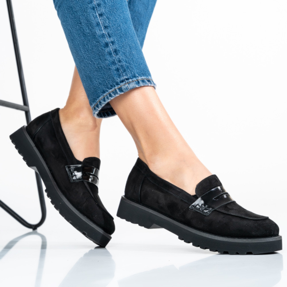 PANTOFI NEGRI PIELE NATURALA INTOARSA 2PC21648