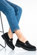 Pantofi negri piele naturala intoarsa 2pc21648