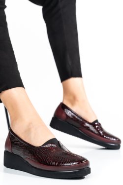 PANTOFI BORDO PIELE NATURALA 1PC57