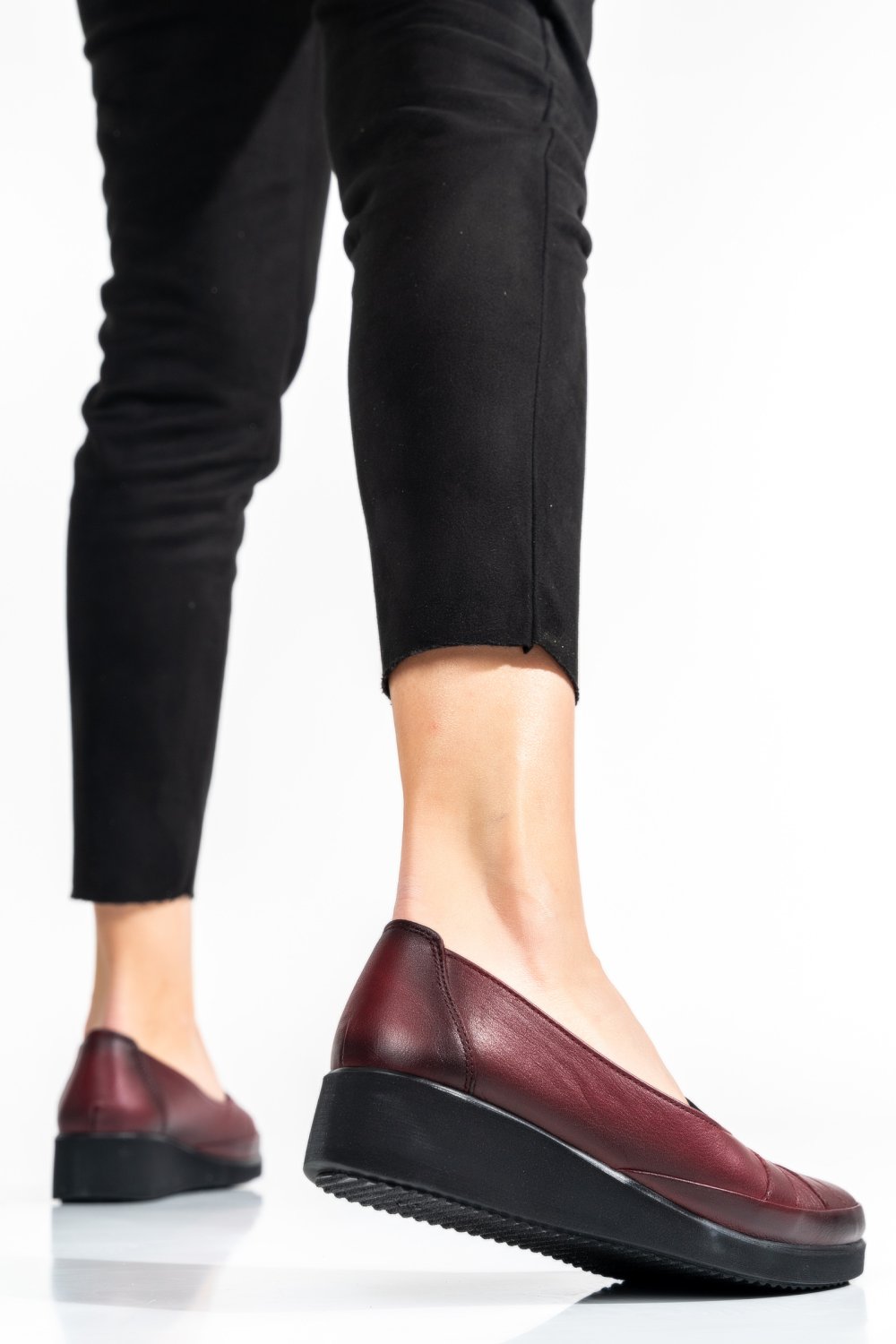 PANTOFI BORDO PIELE NATURALA 4PC25