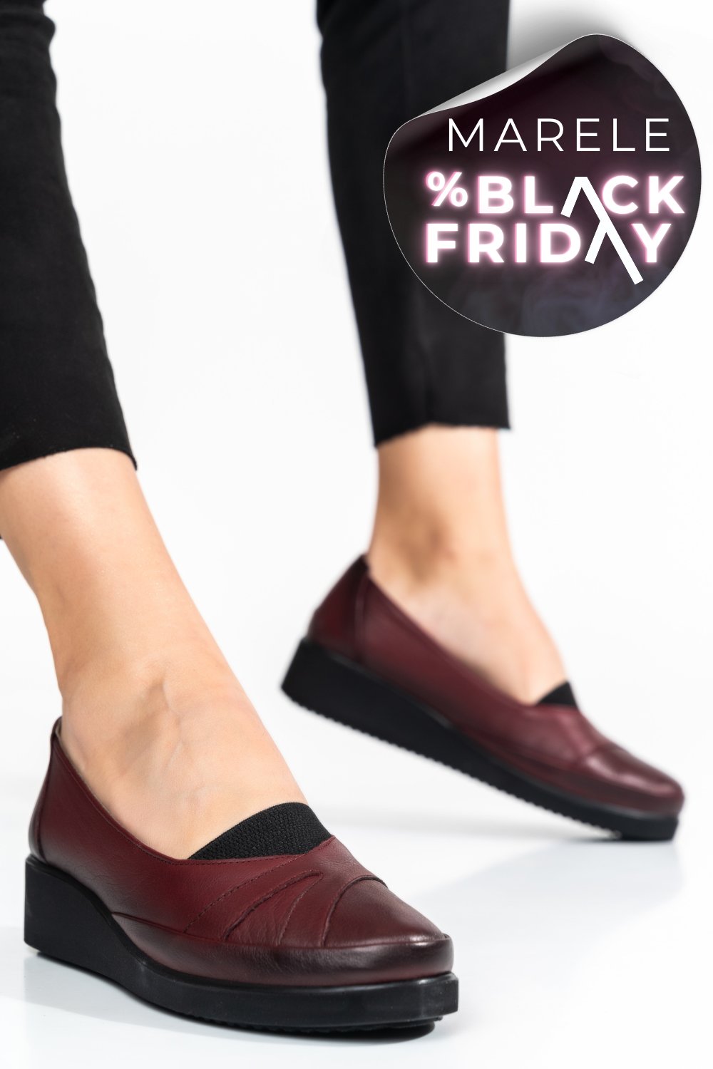 PANTOFI BORDO PIELE NATURALA 4PC25