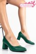 Pantofi verzi piele naturala apc100
