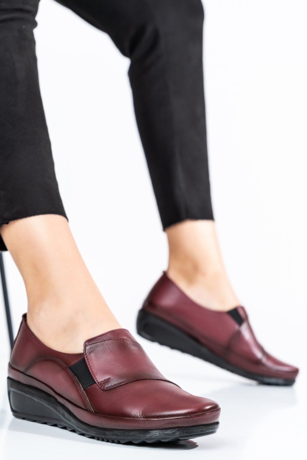 PANTOFI BORDO PIELE NATURALA 2PC588