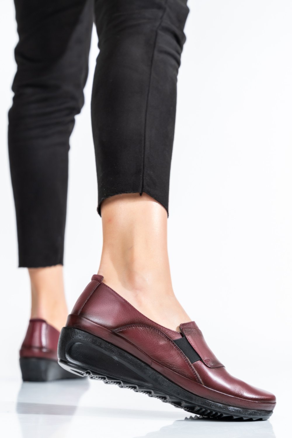 PANTOFI BORDO PIELE NATURALA 2PC588