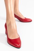 PANTOFI ROSII PIELE NATURALA APC100