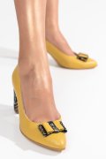PANTOFI CARO MUSTAR PIELE NATURALA APC41