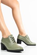 BOTINE OLIVE PIELE NATURALA 0PC17