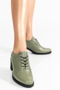 BOTINE OLIVE PIELE NATURALA 0PC17
