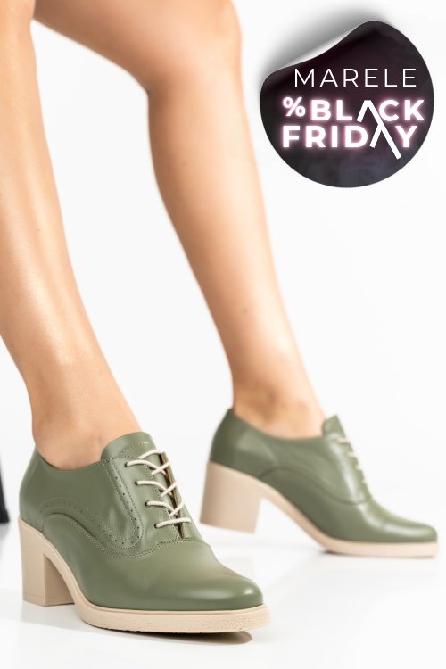 Botine olive talpa bej piele naturala 0pc17