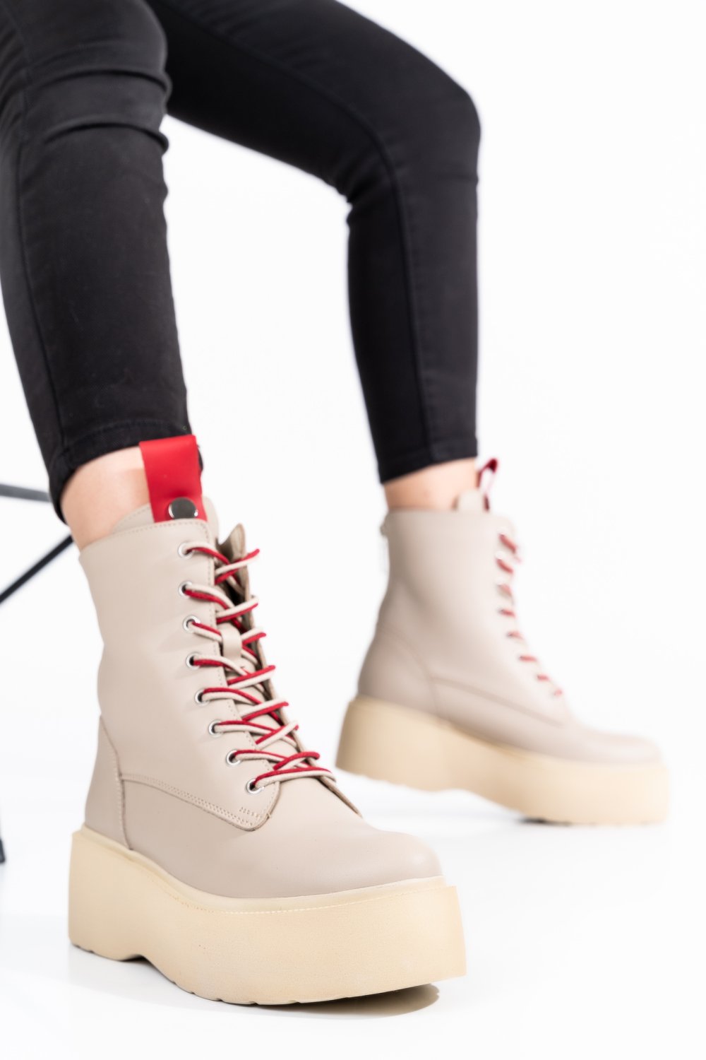 GHETE BEJ PIELE NATURALA 2S7761