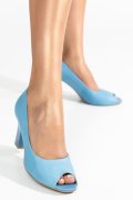 PANTOFI ALBASTRI PIELE NATURALA 0S77863P