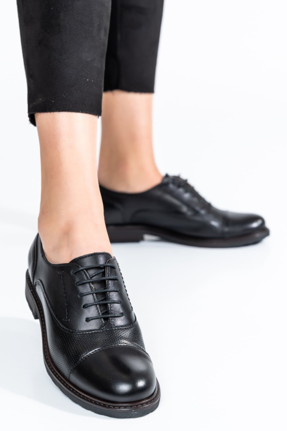 PANTOFI CASUAL DAMA PIELE NATURALA NEGRI 3730BIH