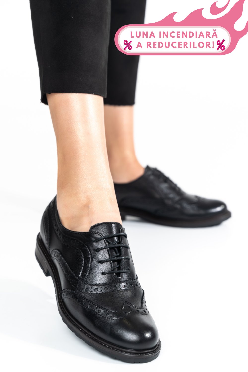 PANTOFI NEGRI PIELE NATURALA 3S77722