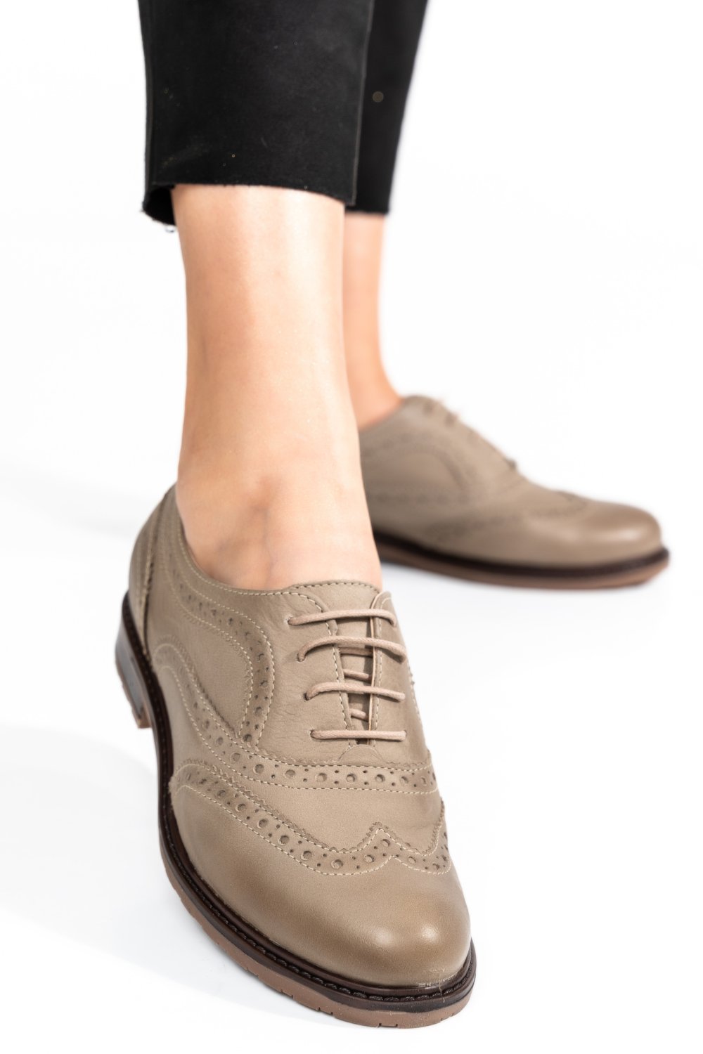 PANTOFI GRI PIELE NATURALA 3S77722