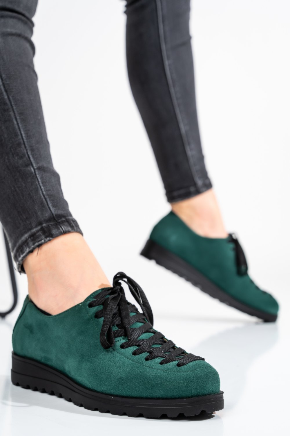 PANTOFI VERZI PIELE NATURALA INTOARSA 1S77147