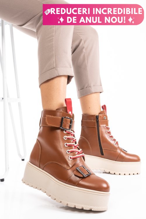 Ghete dama piele naturala maro deschis 3s7700