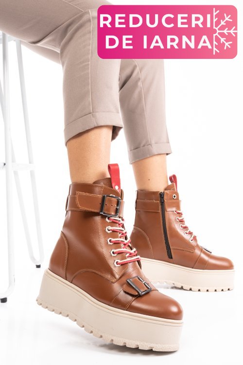Ghete dama piele naturala maro deschis 3s7700