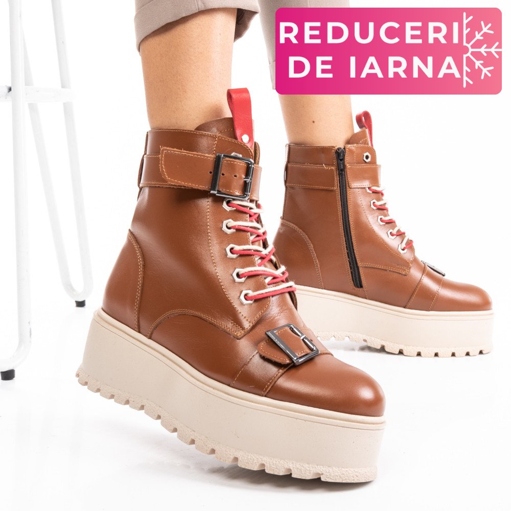 GHETE DAMA PIELE NATURALA MARO DESCHIS 3S7700