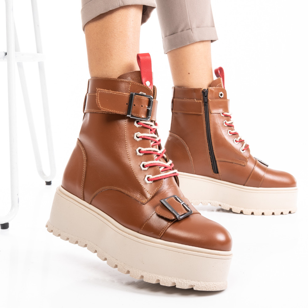 GHETE DAMA PIELE NATURALA MARO DESCHIS 3S7700