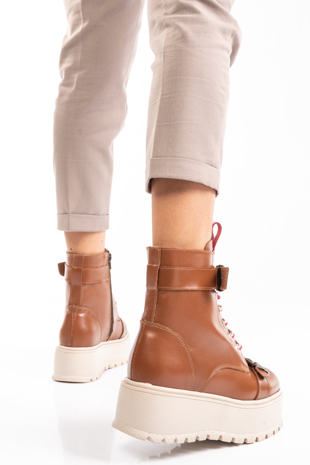 GHETE DAMA PIELE NATURALA MARO DESCHIS 3S7700