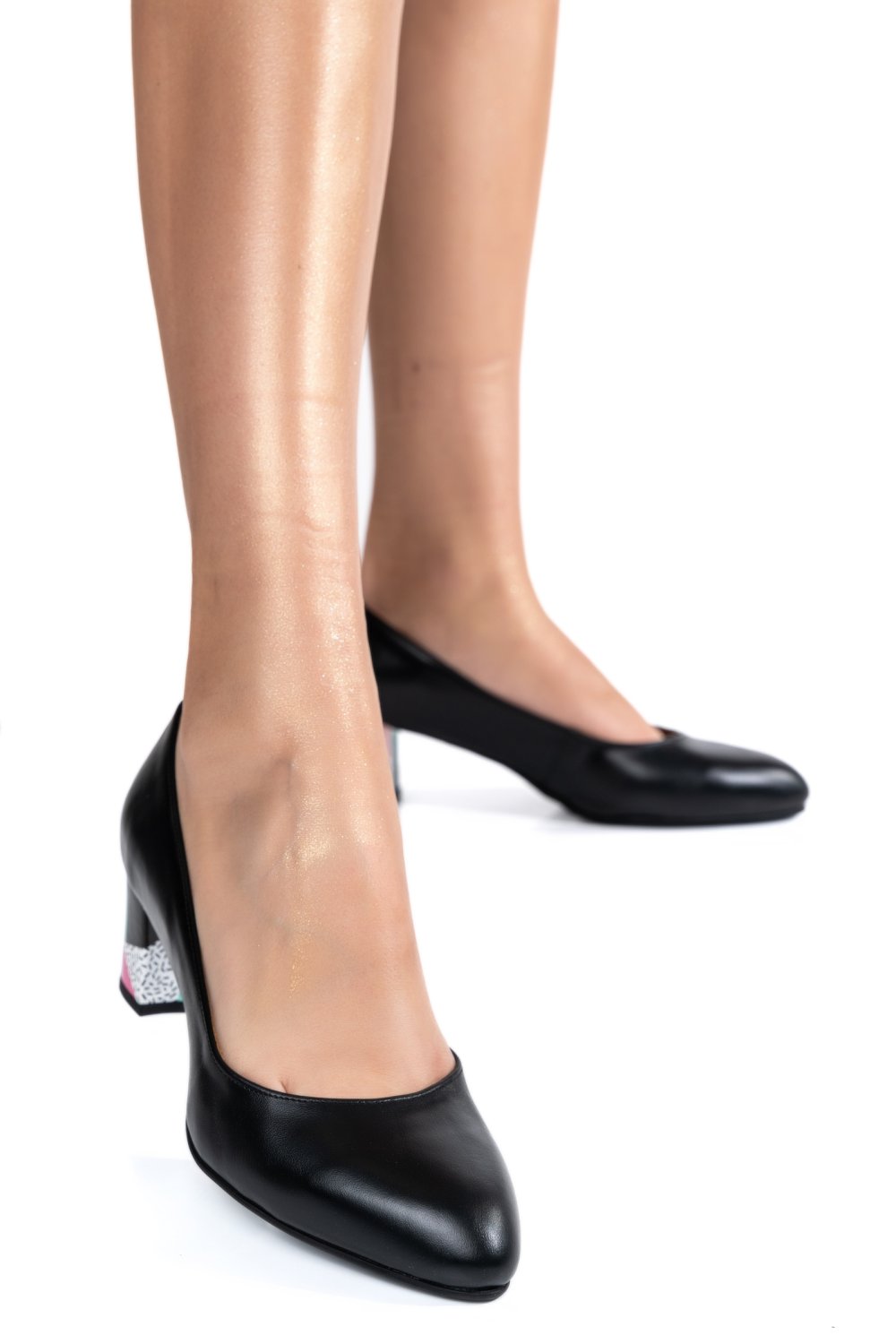 PANTOFI BLACK CARO PIELE NATURALA 1PC507