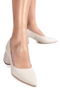 PANTOFI BEJ TOC GLITTER PIELE NATURALA 1PC450