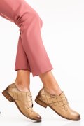 PANTOFI CASUAL BEJ FEMEI PIELE NATURALA 8S77888
