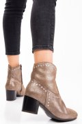 BOTINE FEMEI PIELE NATURALA MARO ARGINTIU 8S77784
