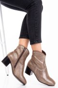 BOTINE FEMEI PIELE NATURALA MARO ARGINTIU 8S77784