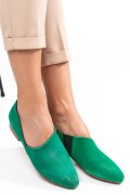 PANTOFI VERZI PIELE NATURALA INTOARSA 7S77411