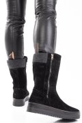 CIZME NEGRE PIELE NATURALA INTOARSA CS77OUGAR