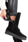 CIZME NEGRE PIELE NATURALA INTOARSA CS77OUGAR