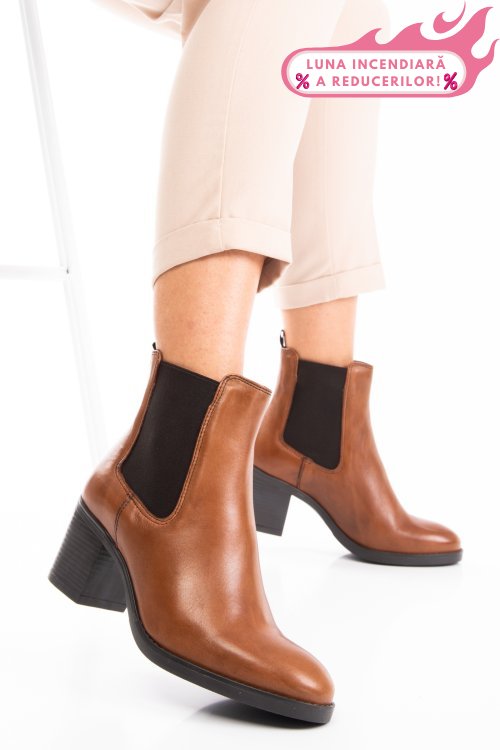 Botine femei piele naturala maro 0s778226vi