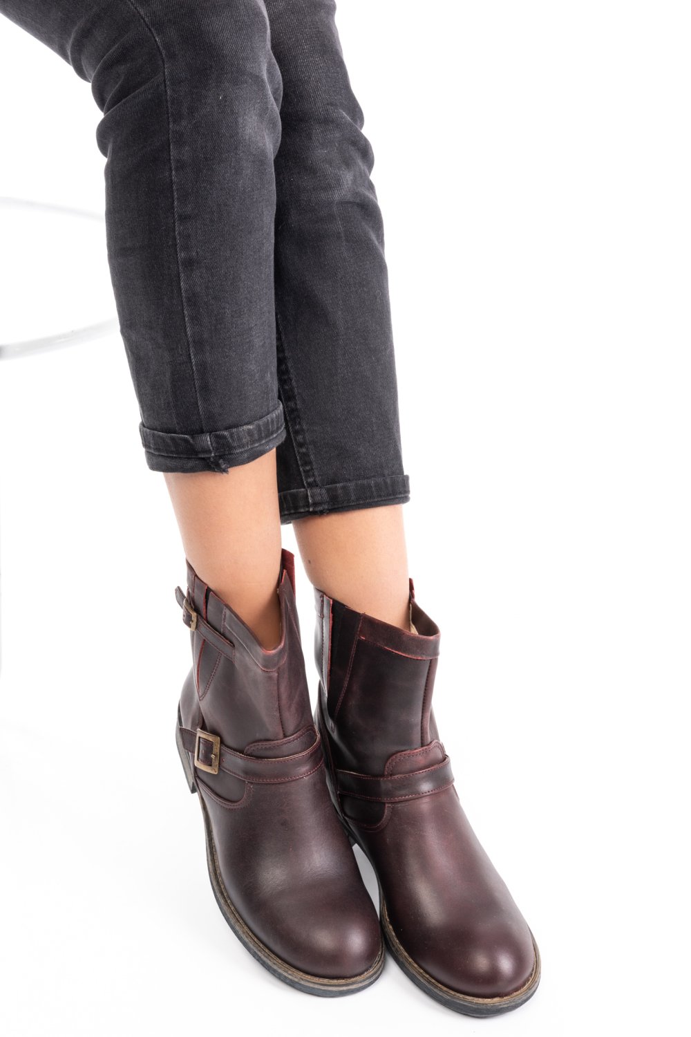 GHETE FEMEI PIELE NATURALA BORDO ENZA