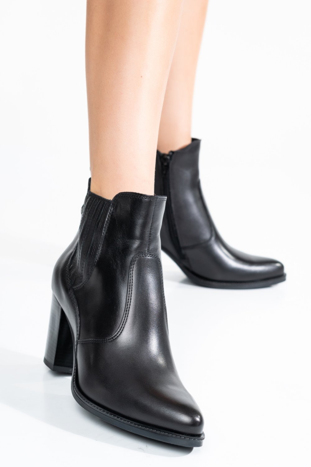 BOTINE DAMA PIELE NATURALA NEGRE 5S77202