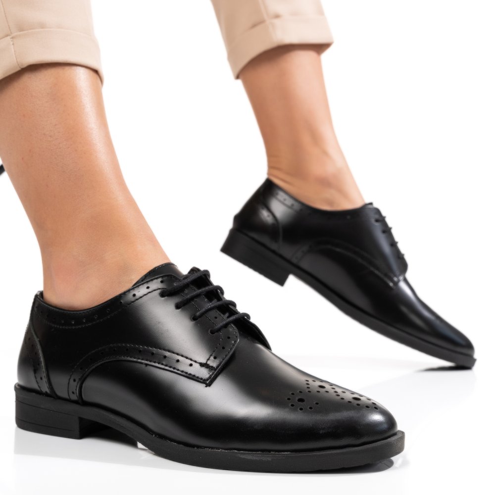 PANTOFI NEGRI PIELE NATURALA 9S77241