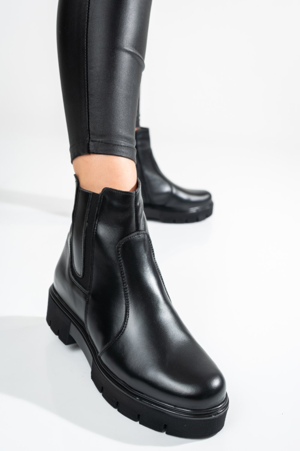 GHETE DAMA PIELE NATURALA NEGRE 9S7759
