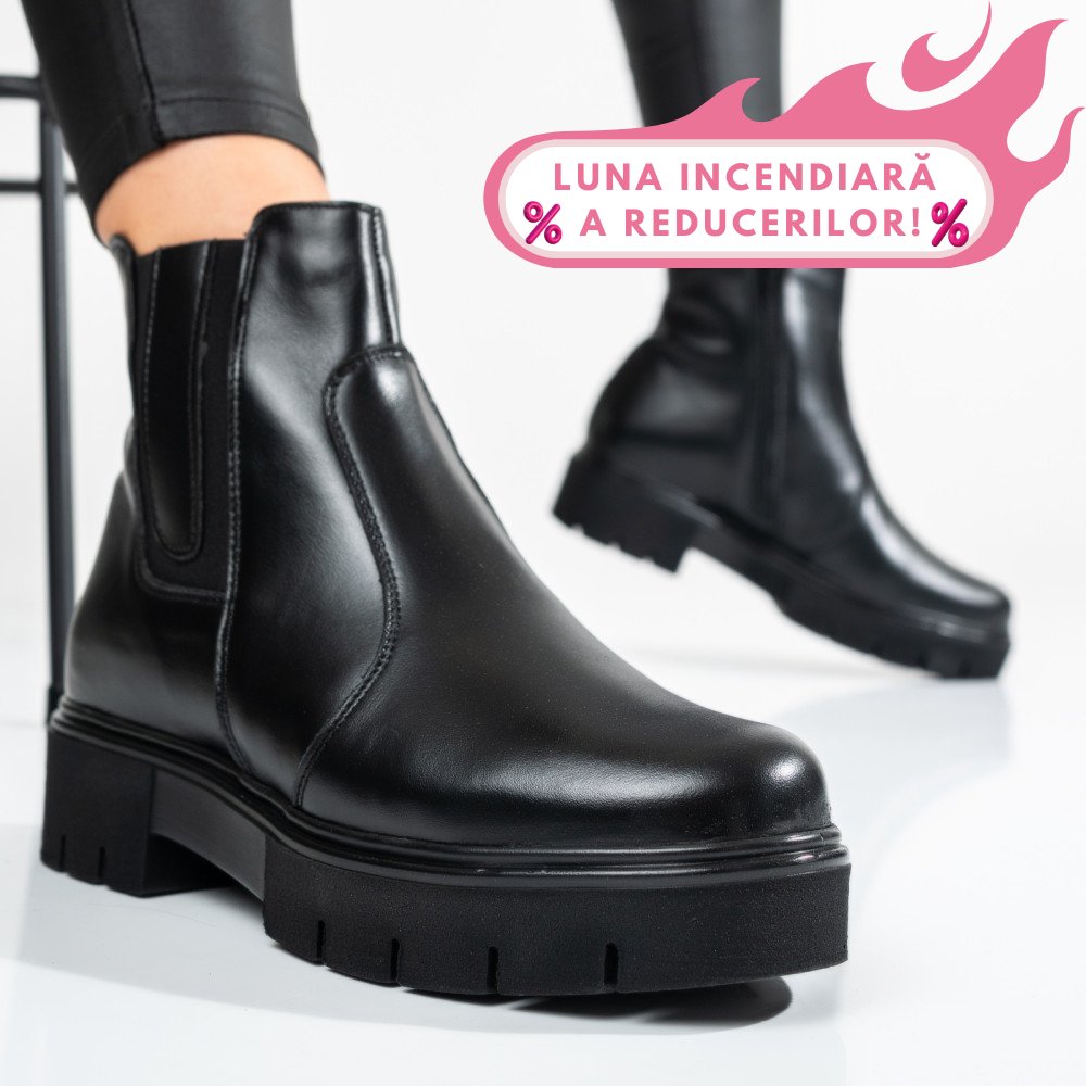GHETE DAMA PIELE NATURALA NEGRE 9S7759