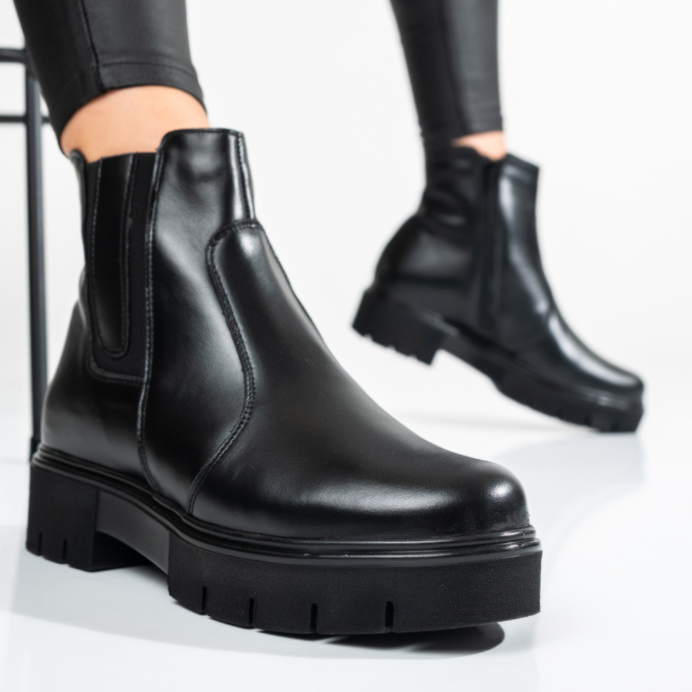 GHETE DAMA PIELE NATURALA NEGRE 9S7759