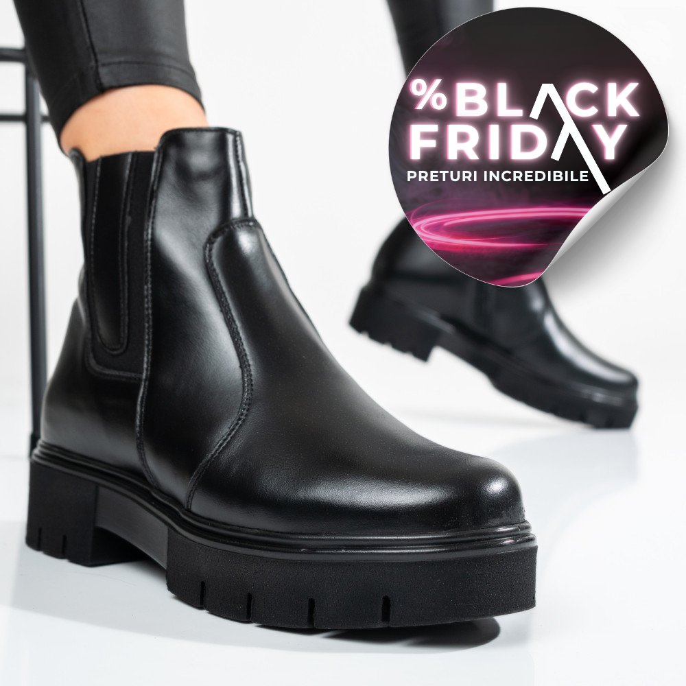 GHETE DAMA PIELE NATURALA NEGRE 9S7759